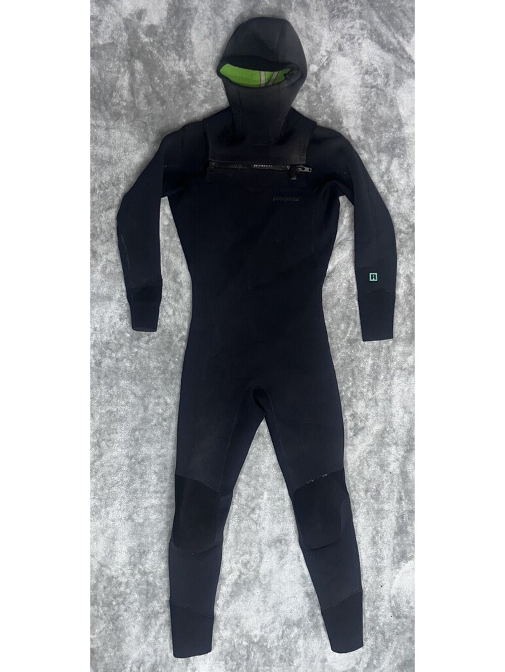 Patagonia R1 Back Zip Full Body Wetsuit Mens Medium Black Surf Diving Neoprene